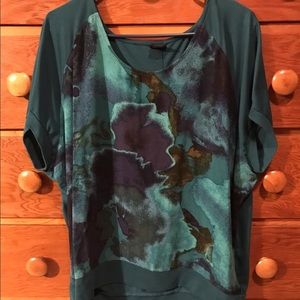 Green print top