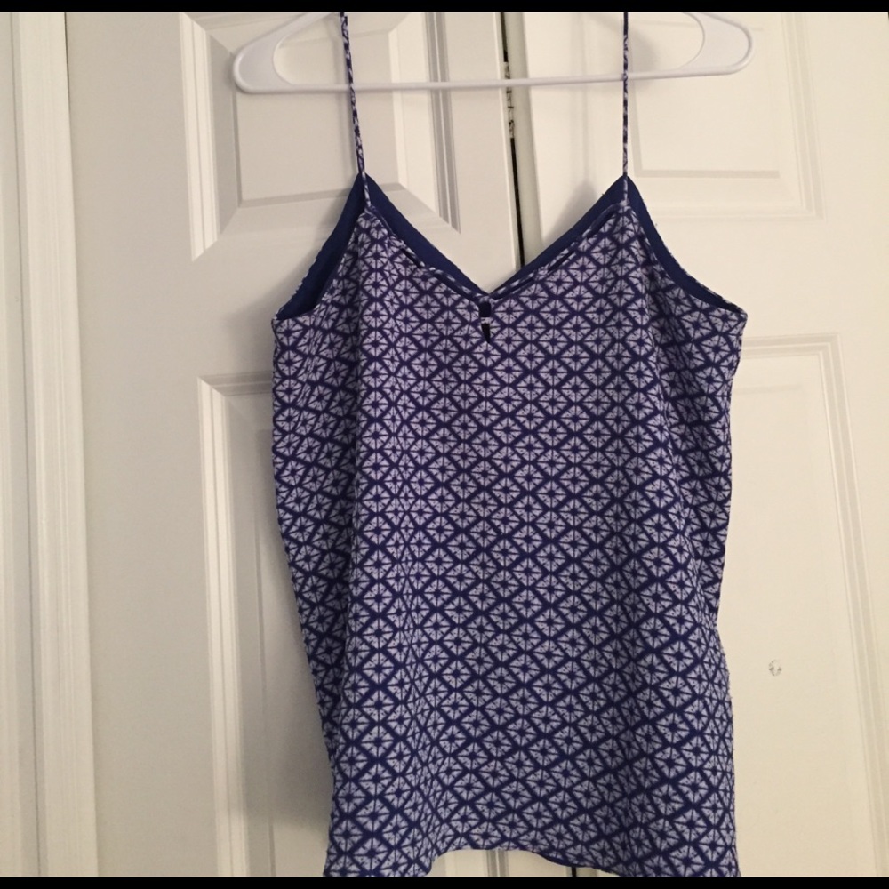 Blue and white patterned Banana Republic Tank