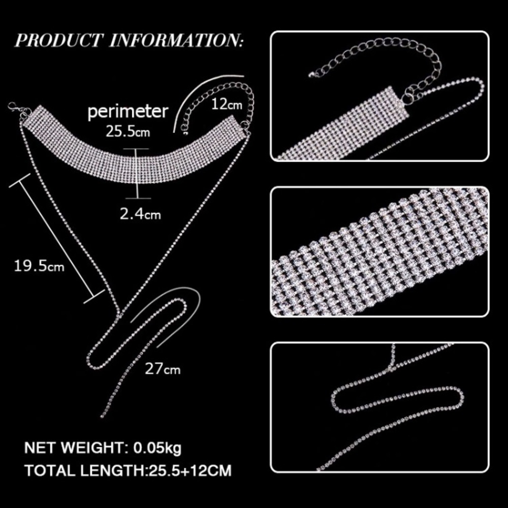 ▪️LAST 1▪️ Diamante Choker Set - Picture 3 of 3