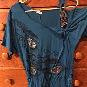 Maurice's Peacock print top