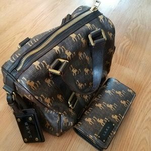 L.A.M.B signature printed Speedy bag with wallet