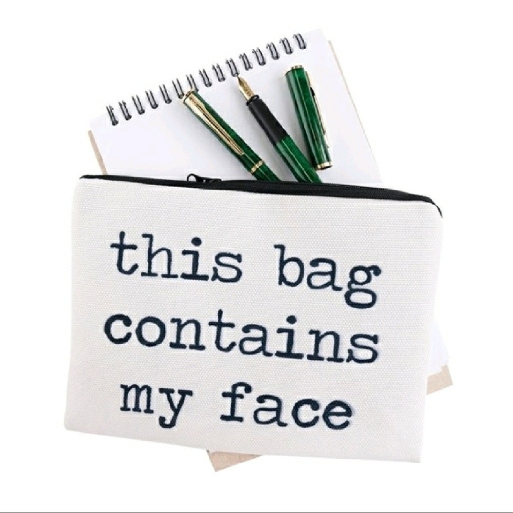 💄"This bag contains my face" Cosmetic Bag! - Picture 2 of 4