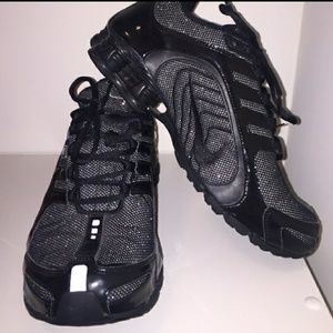 Black & Silver Sparkle Nike Shocks