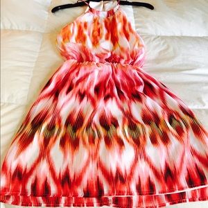 Ikat Print Summer Dress