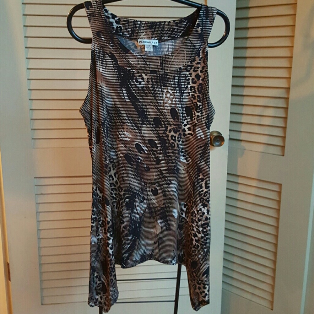 Sleeveless Tribal Animal printed Tank Top