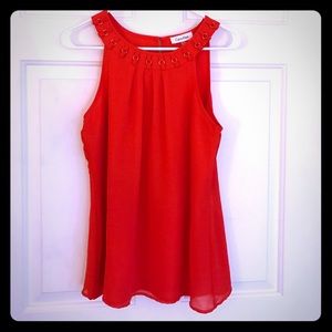 Red Calvin Klein Blouse
