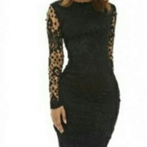 Ax paris black lace dress