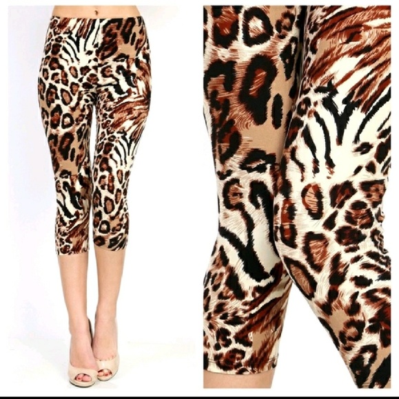 🐆Leopard Print Buttery Soft Capri Leggings - Picture 2 of 2