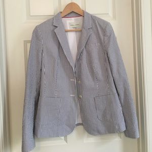 Banana Republic Seersucker Blazer 10/12