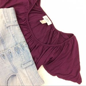 Ann Taylor Loft Plum Purple Tunic Shirt