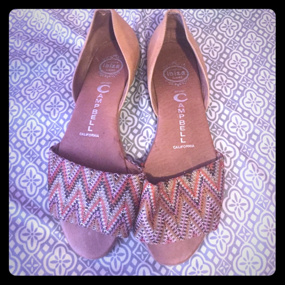 Jeffrey Campbell peep toe flats size 8