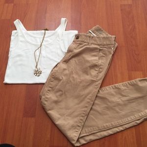 Khaki Ankle Pants