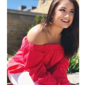 Off the Shoulder Fushia Pink Top!
