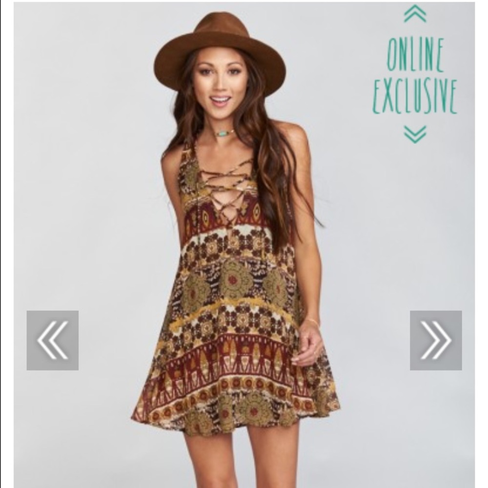 SMYM Rancho Mirage Lace Up Tunic Dress