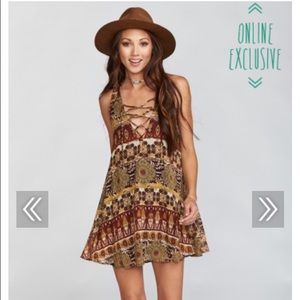 SMYM Rancho Mirage Lace Up Tunic Dress