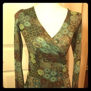 Anthropology Sweet Pea long sleeve blouse