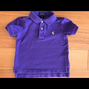 Purple shirt sleeve polo. Ralph Lauren, boys 2T.