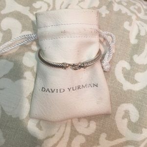 CABLE BUCKLE BRACELET W/ DIAMONDS, 5mm