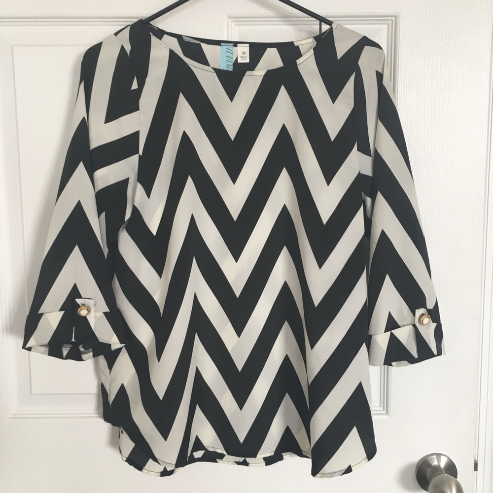Chevron Blouse - M, worn once.
