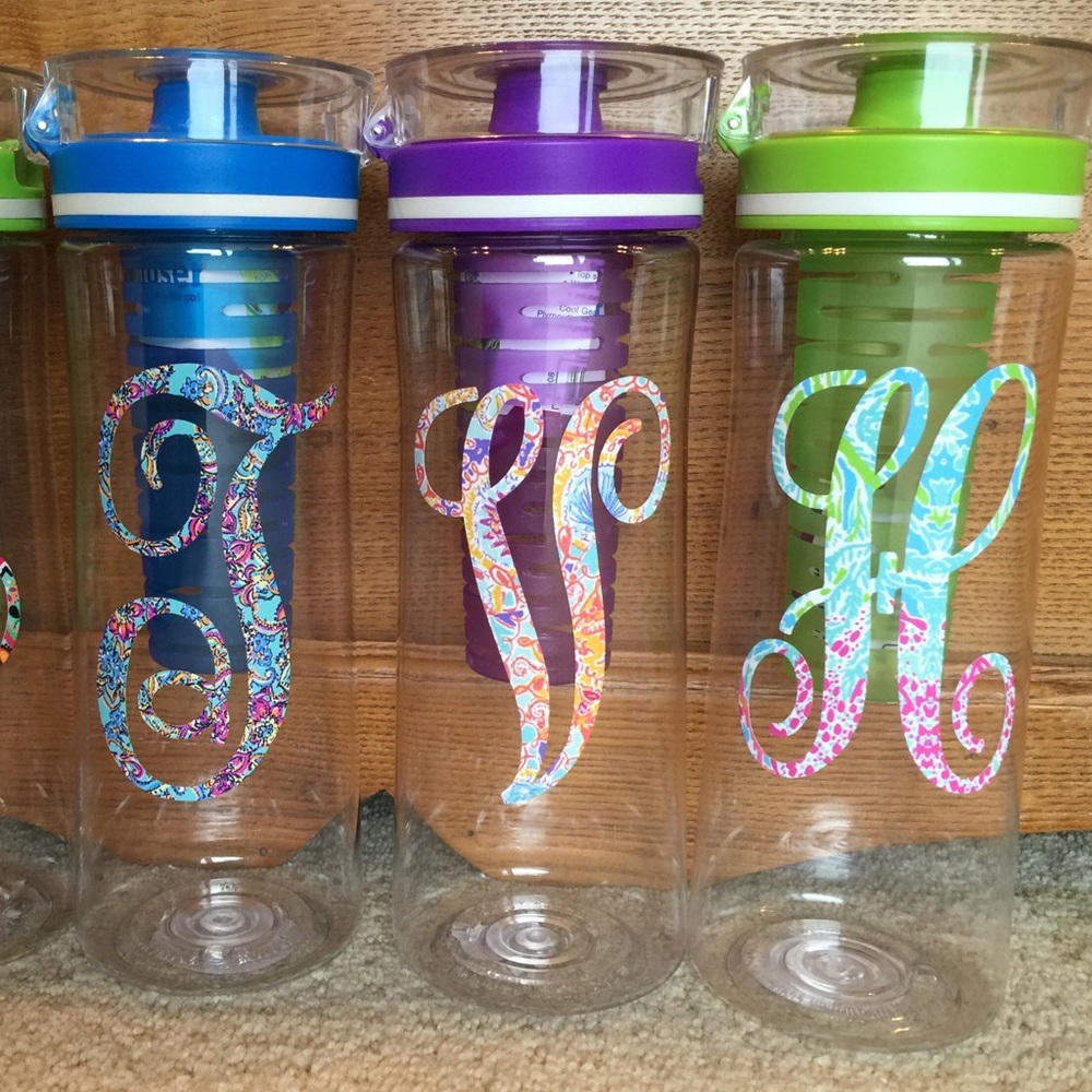 Lilly Pulitzer Monogram Fruit Infused Water Bottle