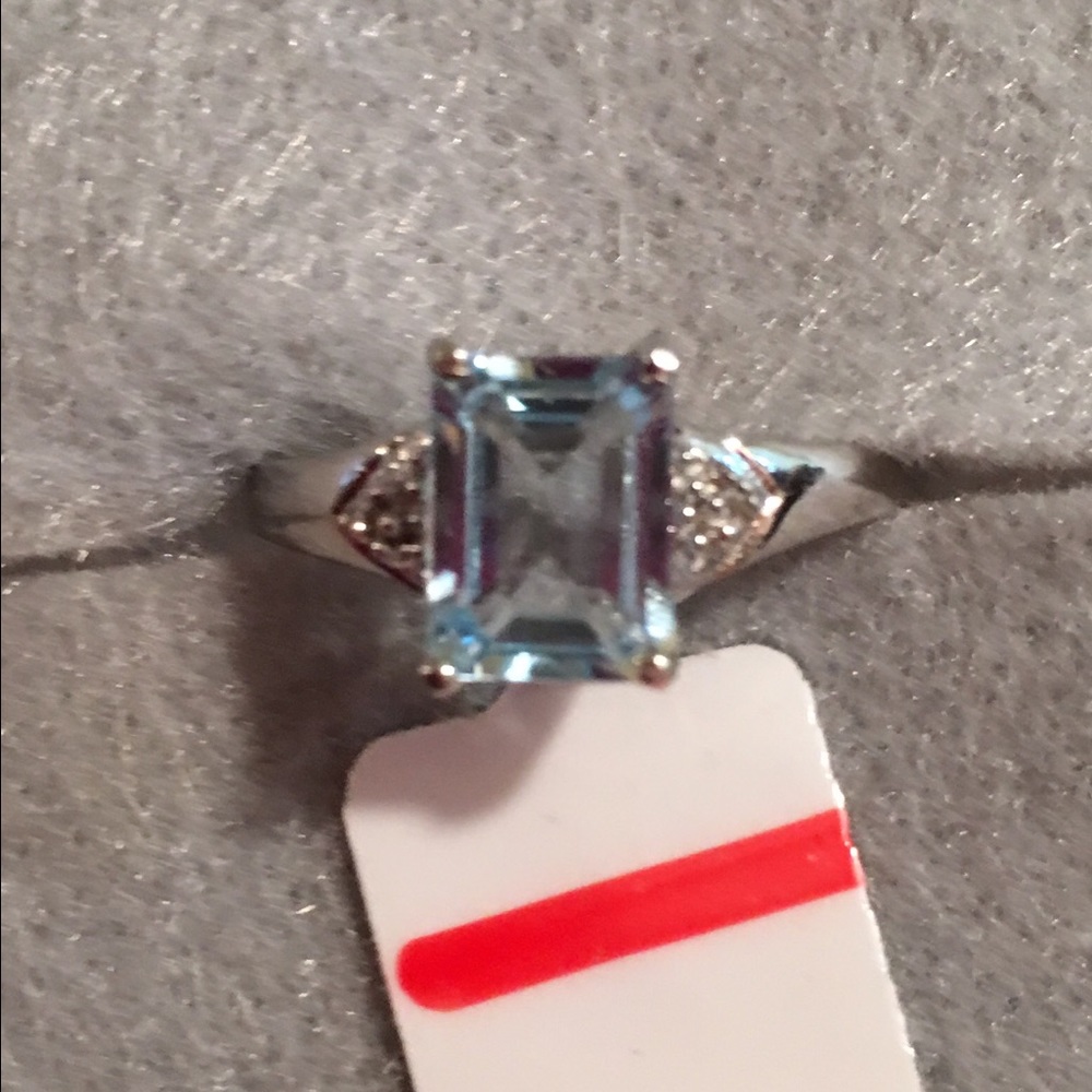 Sky Blue Topaz And Diamonds