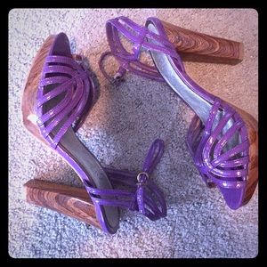 Purple heel sandal