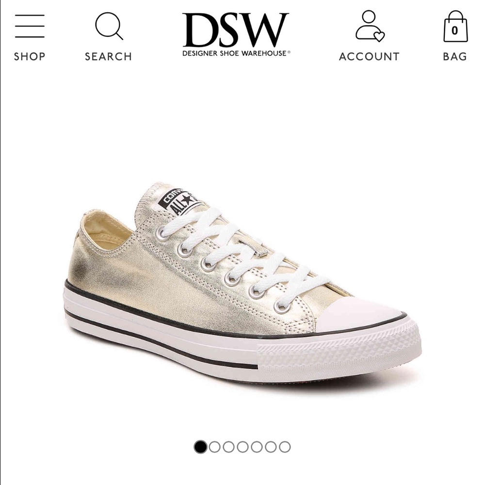 Metallic gold women's converse
