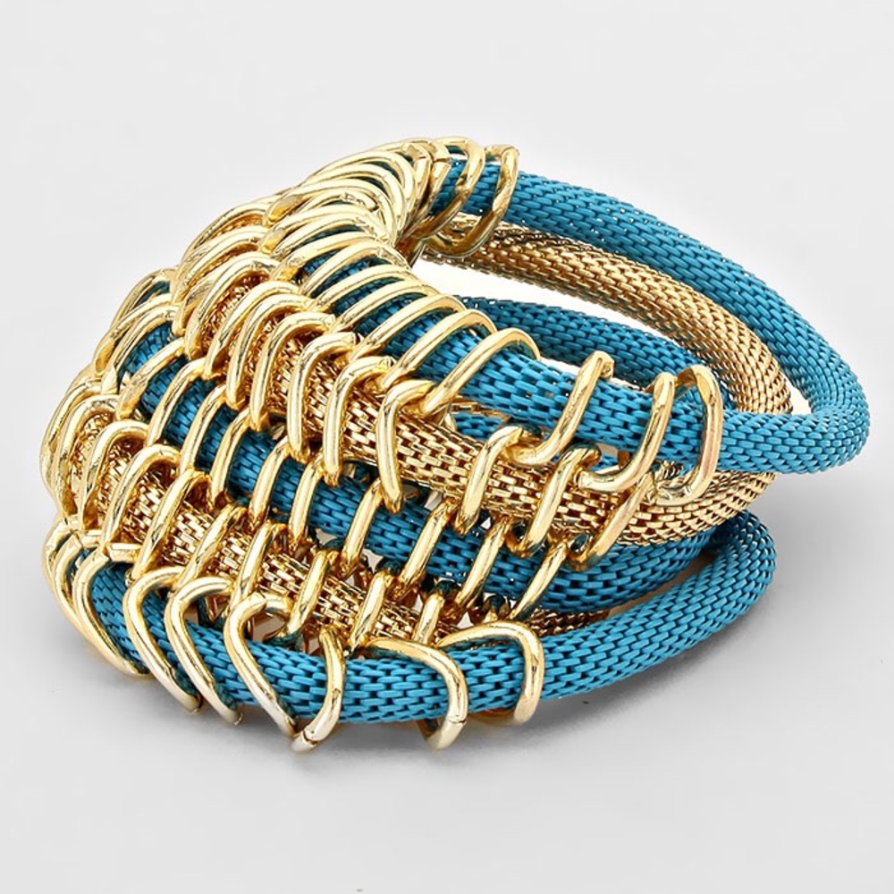 Multi-Layer Mesh Bracelet Set - image 2