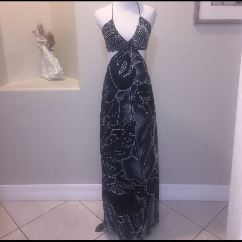 NWT Indah Blaze Black Panther Maxi Dress