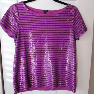 J. Crew sequined blouse.