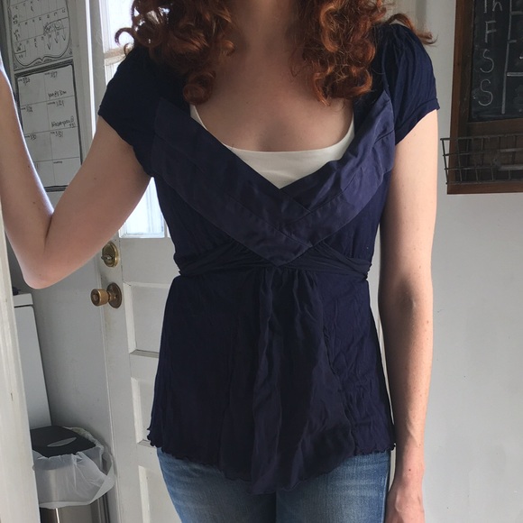 Blue anthropologie blouse - Picture 2 of 3