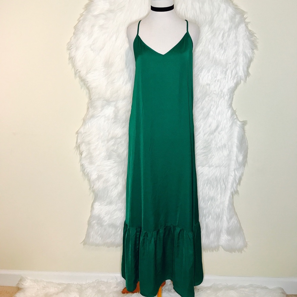 J.Crew Green Maxi Dress - Picture 1 of 8