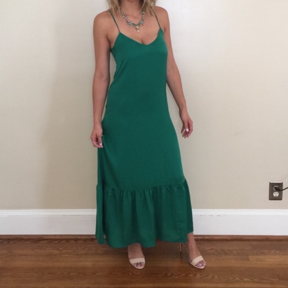 J.Crew Green Maxi Dress - Picture 6 of 8