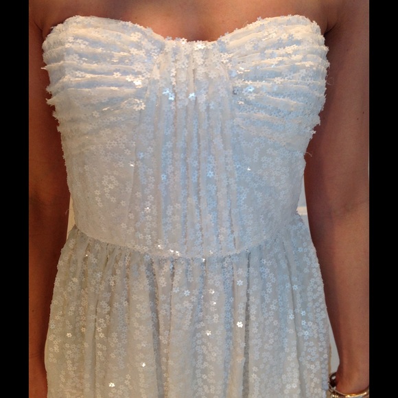 🎁NWT Jill Stuart White Sequinned Dress 2 - Picture 2 of 4