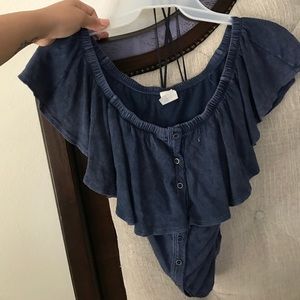 Free people off shoulder crop top