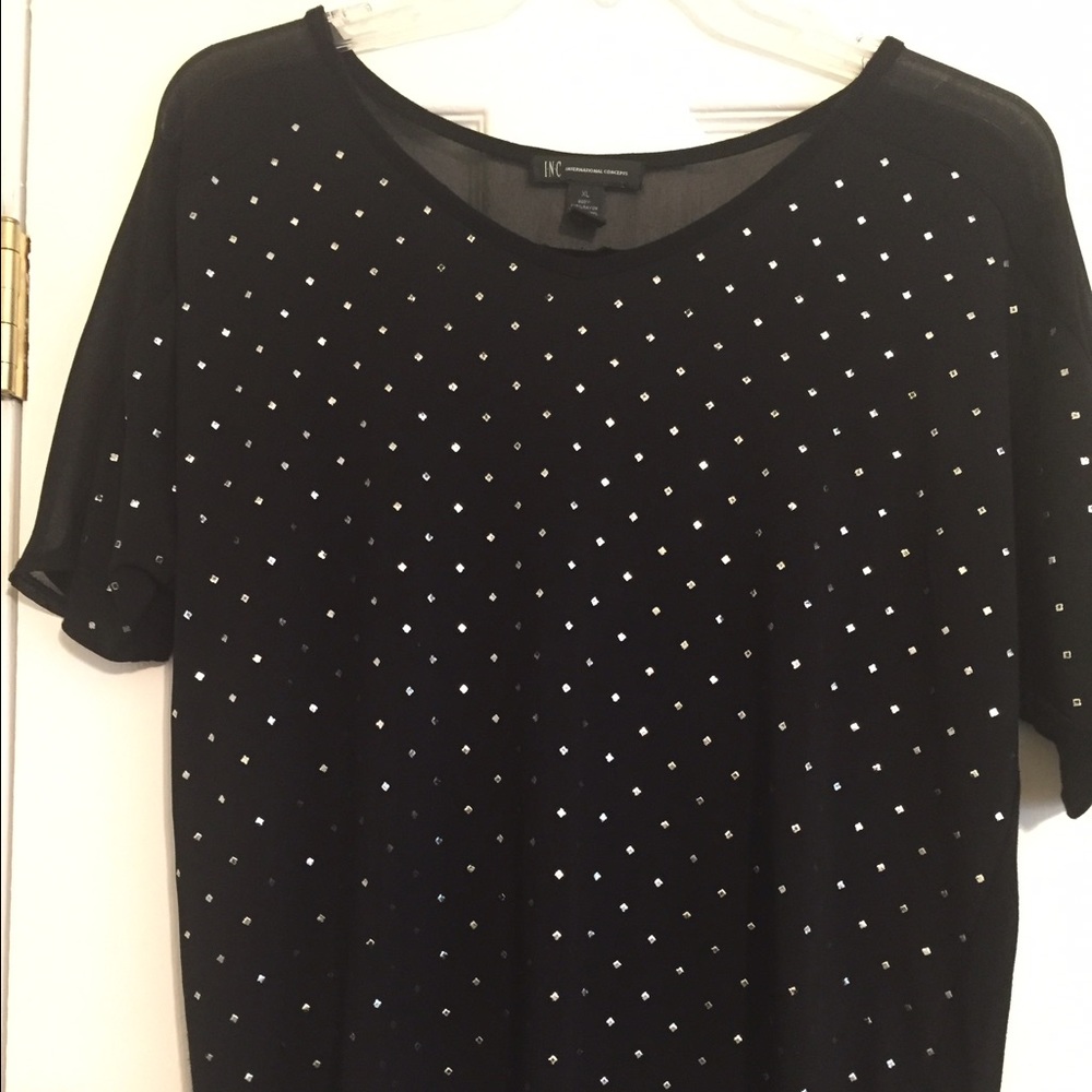 Black pull over blouse