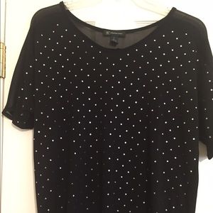 Black pull over blouse