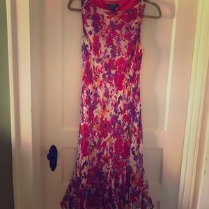 Ralph Lauren 100% Silk Floral Dress