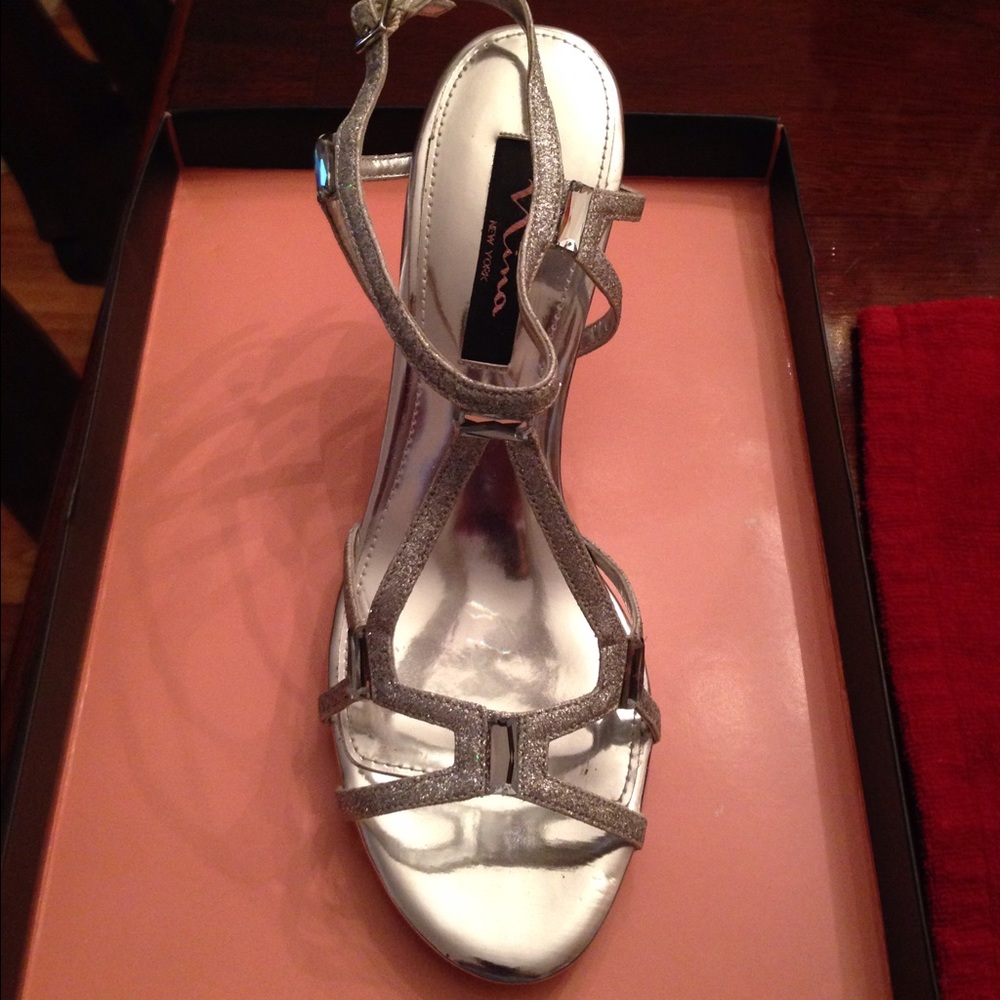 Nina Baylyn-YG silver heels