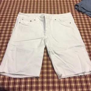 American Eagle White denim bermudas 12