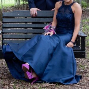 Midnight Blue Prom Dress