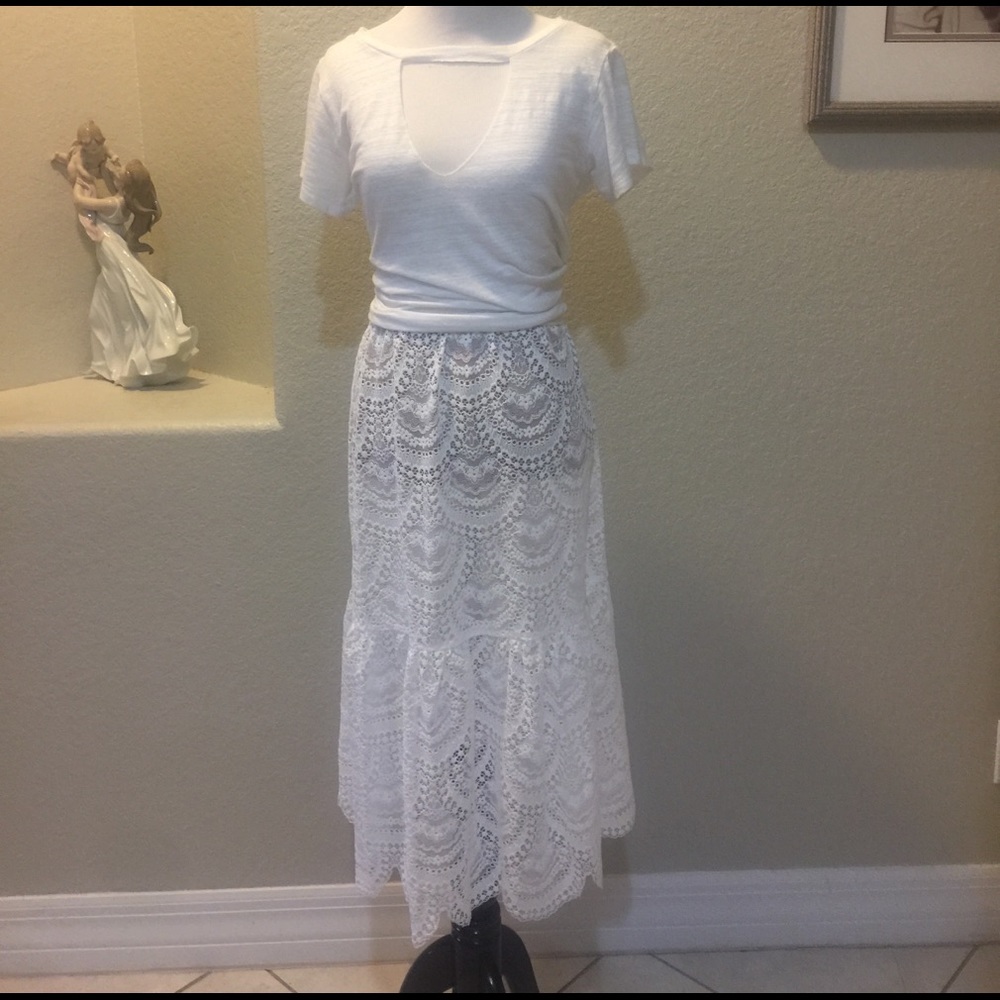 NWT For Love&Lemons Rosalina Maxi Skirt