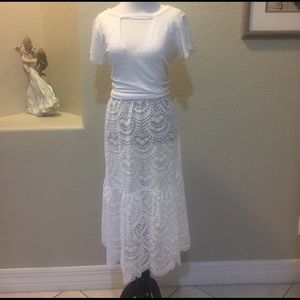 NWT For Love&Lemons Rosalina Maxi Skirt