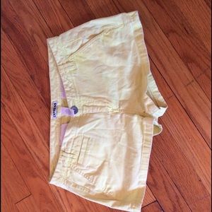 Express bright yellow shorts