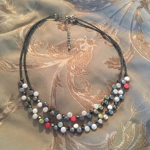 multi colored fresh water pearl necklace
