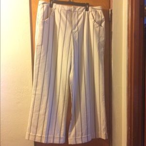 Never Worn Pinstripe Wide-Leg Pants