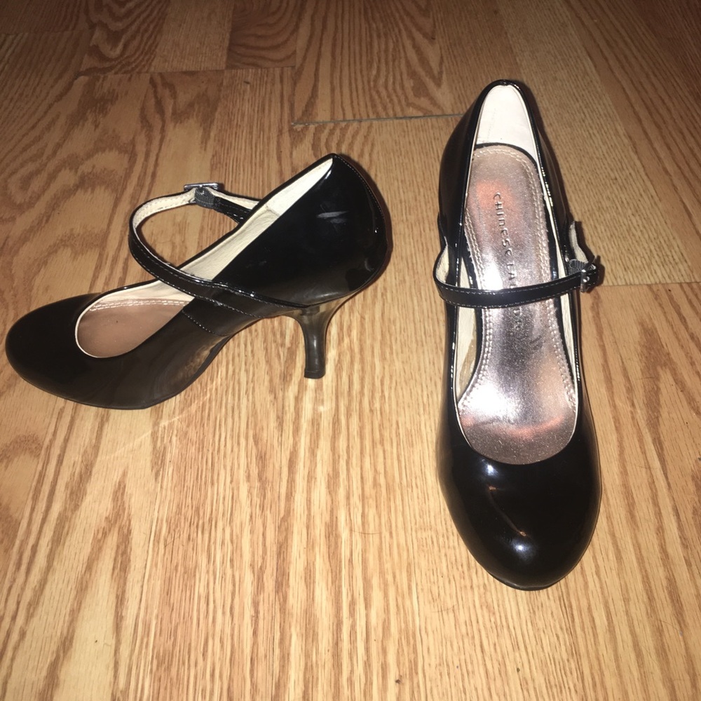 Nordstrom sleek black mini heels
