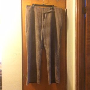 Brown/Pink Herringbone Dress Pants