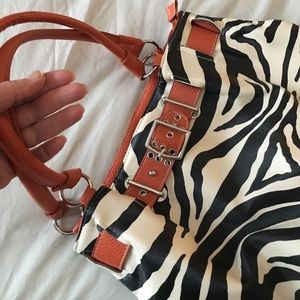 Zebra-striped tote/purse