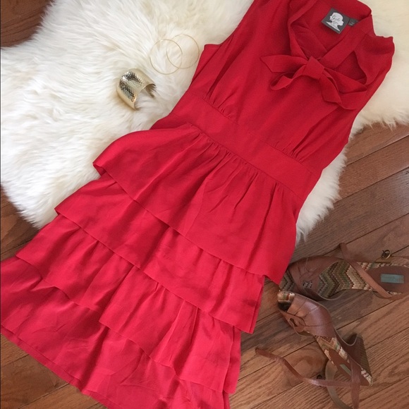 Anthropologie Dresses & Skirts - Anthropologie - Girls from Savoy - Red Dress